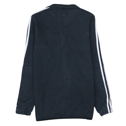 Adidas Boys Black Track Jacket 13-14Y Full Zip Fleece Activewear