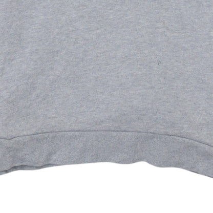 adidas Mens Grey Pullover Hoodie S Regular Fit Sports Logo Sweatshirt