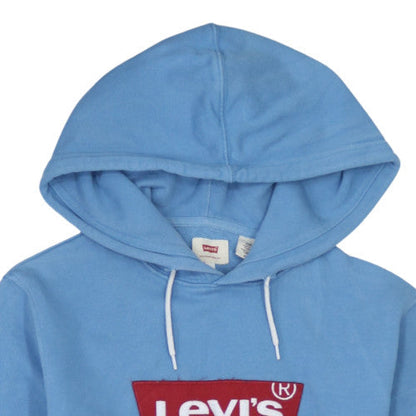 Levi's Mens Blue Pullover Hoodie Small Graphic Logo Sweatshirt