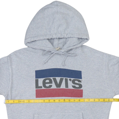Levi's Men's Grey Pullover Logo Hoodie Size S