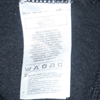 Adidas Women's Black 1/2 Zip Hooded Sweatshirt UK 12
