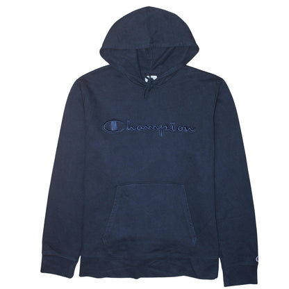 Champion Men's Blue XL Pullover Hoodie Embroidered Logo Sweatshirt