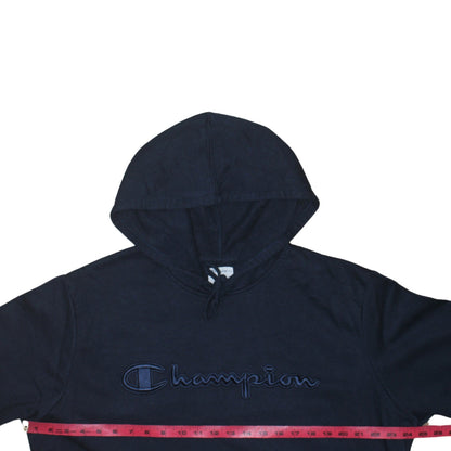 Champion Men's Blue XL Pullover Hoodie Embroidered Logo Sweatshirt