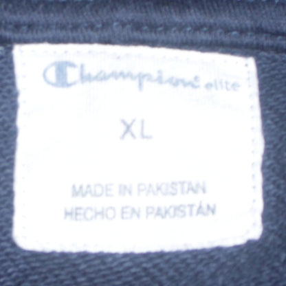 Champion Men's Blue XL Pullover Hoodie Embroidered Logo Sweatshirt