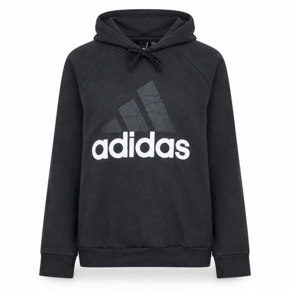Adidas Womens Black Pullover Hoodie Size 12-14 Cotton Blend