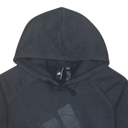 Adidas Womens Black Pullover Hoodie Size 12-14 Cotton Blend