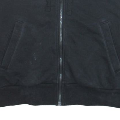Adidas Women's Black Small Full Zip Hoodie with Striped Sleeves
