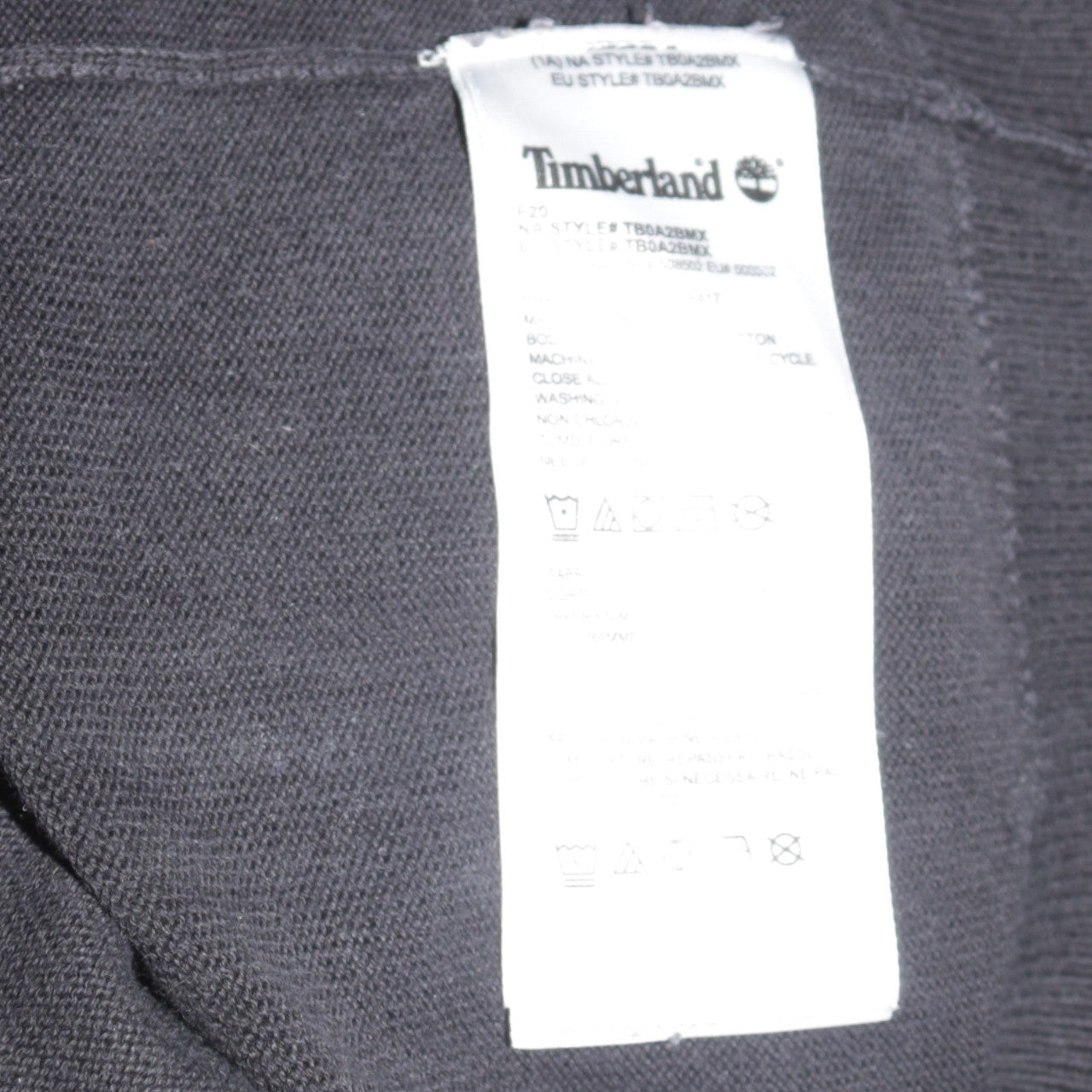 Timberland Men’s Black 3XL 1/4 Zip Cotton Jumper