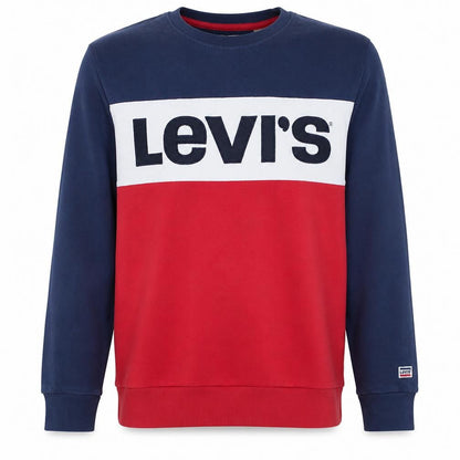 Levi's Men's Multicoloured XL Crew Neck Logo Pullover Sweatshirt