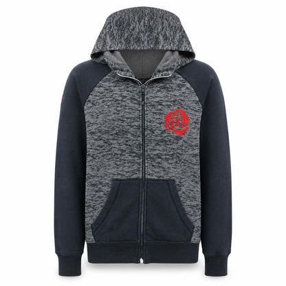 Front view of Adidas Men’s Grey Full Zip Hoodie XS Sports Fleece Jacket