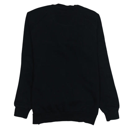 Adidas Men's Black Small Pullover Sweatshirt Crew Neck Logo Stripe
