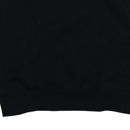 Adidas Men's Black Small Pullover Sweatshirt Crew Neck Logo Stripe