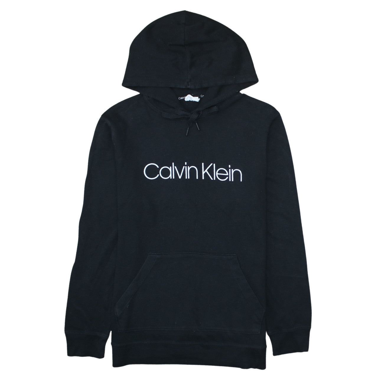 Calvin Klein Men Black Pullover Hoodie Regular Fit Medium