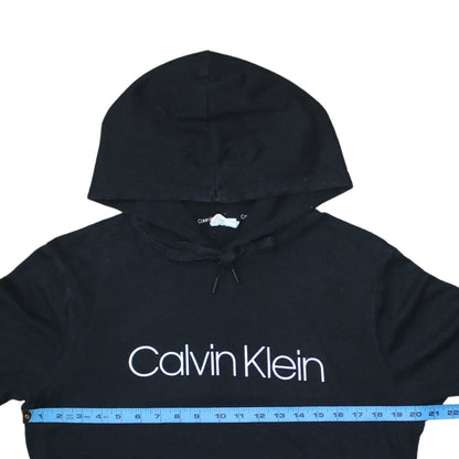 Calvin Klein Men Black Pullover Hoodie Regular Fit Medium