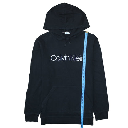 Calvin Klein Men Black Pullover Hoodie Regular Fit Medium