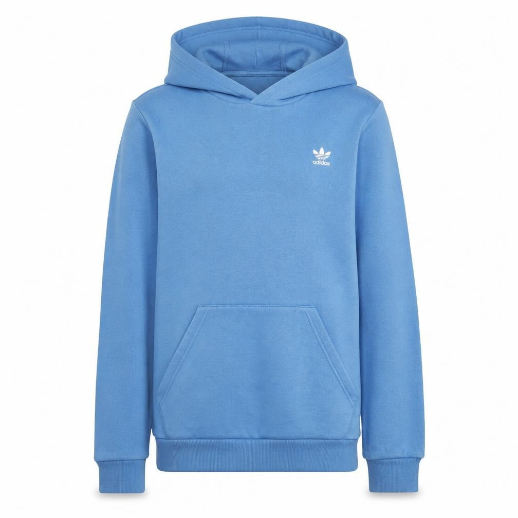 Front view of Adidas boys’ blue pullover hoodie xl 15-16 years hooded fleece sweatshirt