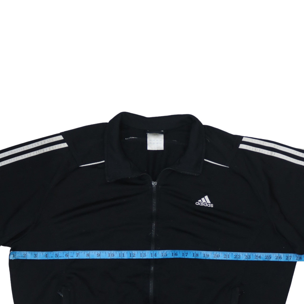 Adidas Men's Black Polyester Track Jacket Size M Full Zip Classic Style