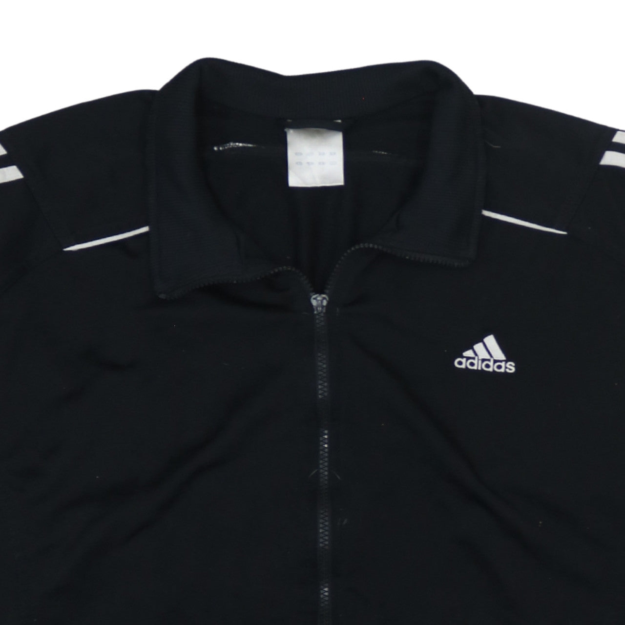Adidas Men's Black Polyester Track Jacket Size M Full Zip Classic Style