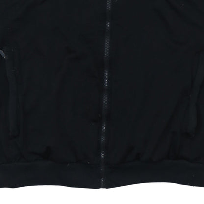 Adidas Men's Black Polyester Track Jacket Size M Full Zip Classic Style