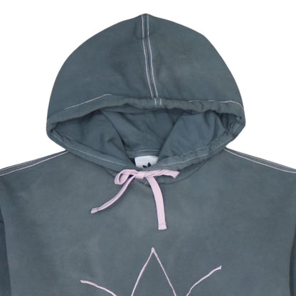 adidas Men Blue Pullover Hoodie S Embroidered Logo Sportswear