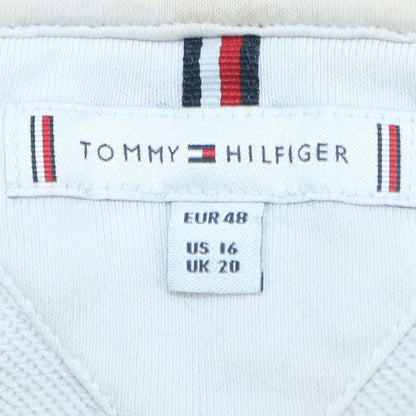 Tommy Hilfiger Women's White Embroidered Pullover Hoodie UK 20