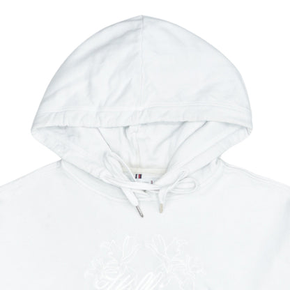 Tommy Hilfiger Women's White Embroidered Pullover Hoodie UK 20