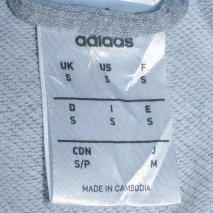 Adidas Men's Grey Full Zip Hoodie Size S Regular Fit Sportswear