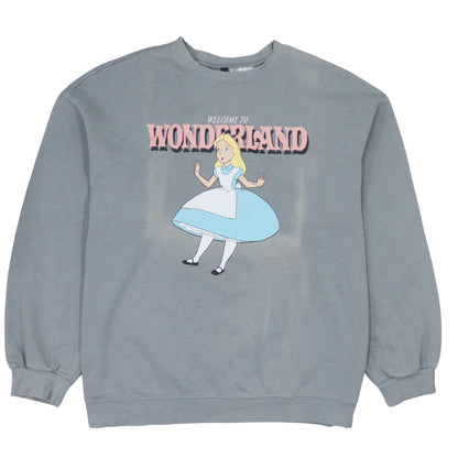 H&M Divided Disney Alice in Wonderland Grey Women's M Pullover Sweatshirt