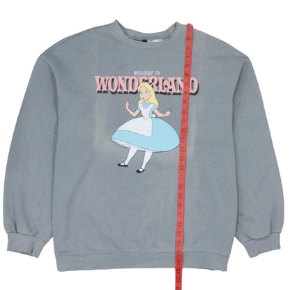 H&M Divided Disney Alice in Wonderland Grey Women's M Pullover Sweatshirt