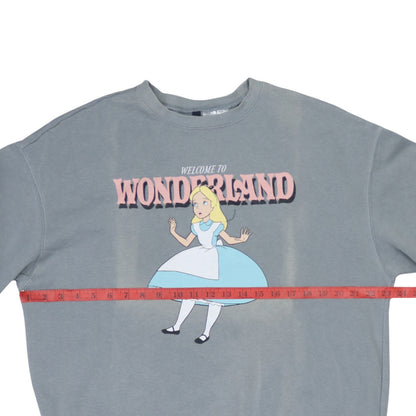 H&M Divided Disney Alice in Wonderland Grey Women's M Pullover Sweatshirt