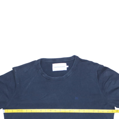 Calvin Klein Jeans Men's Blue Cotton Crew Neck Pullover Jumper 2XL