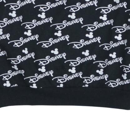 Disney Women Black Crew Neck Pullover Sweatshirt L 14/16