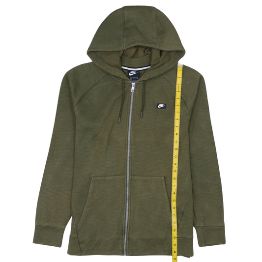 Nike Men's Green Full Zip Hoodie M Regular Fit