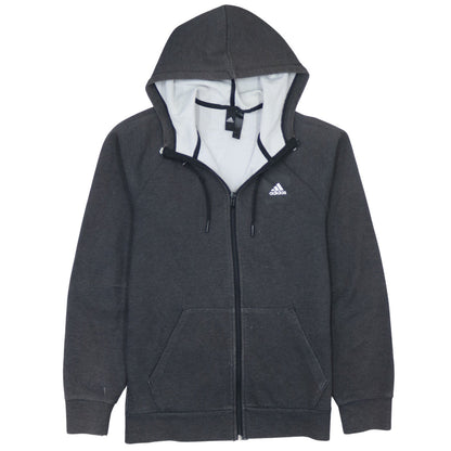Adidas Men’s Grey Full Zip Hoodie Small Regular Fit