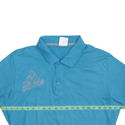 Adidas Men's Blue XL Polo Shirt Cotton Blend Sports Top