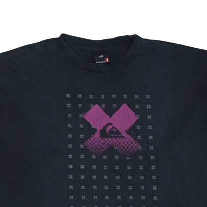 Quiksilver Men’s Black Long Sleeve Graphic Cotton T-Shirt 2XL