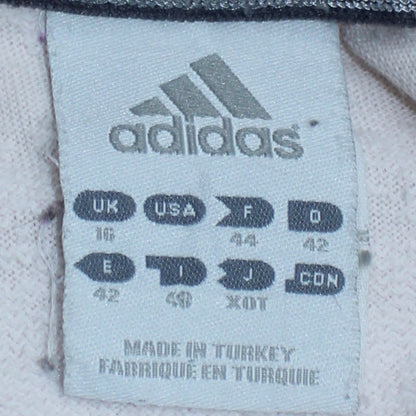 Adidas Women's Ivory Full Zip Hoodie Size 16 Lightweight Sportswear