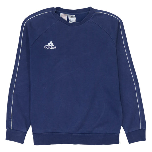 adidas Boys Blue Pullover Sweatshirt 13-14 Years Regular Fit Crew Neck