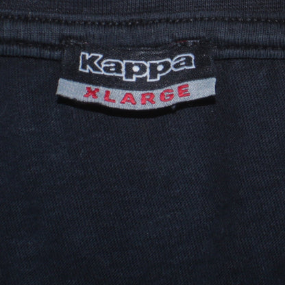 Kappa Men's Blue V-Neck Cotton T-Shirt XL Short Sleeve Casual