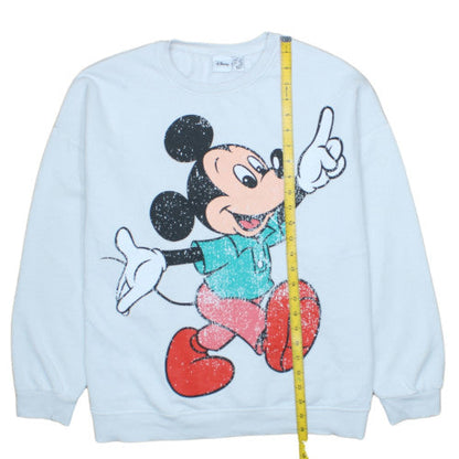 Disney Women’s Blue Mickey Mouse Sweatshirt Size 12/14 Pullover