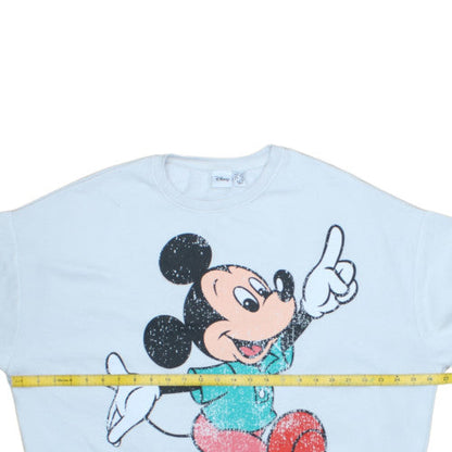 Disney Women’s Blue Mickey Mouse Sweatshirt Size 12/14 Pullover