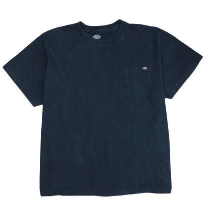 Dickies Men Blue 3XL Cotton Pocket Crew Neck Work T-Shirt