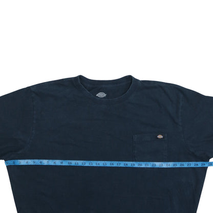 Dickies Men Blue 3XL Cotton Pocket Crew Neck Work T-Shirt