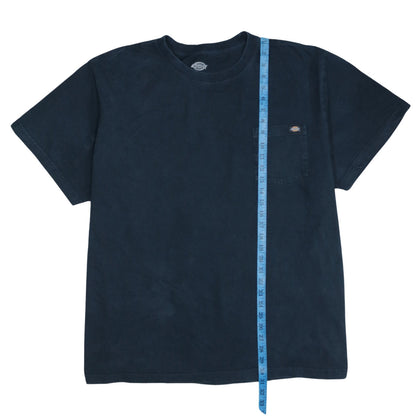 Dickies Men Blue 3XL Cotton Pocket Crew Neck Work T-Shirt