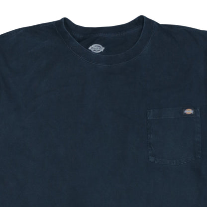 Dickies Men Blue 3XL Cotton Pocket Crew Neck Work T-Shirt