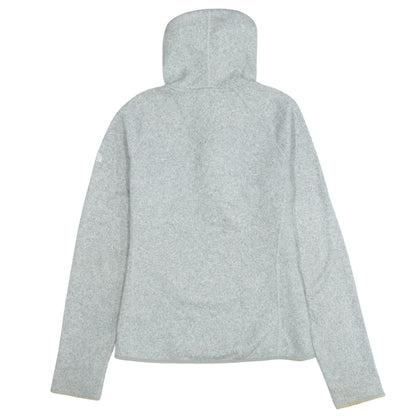 The North Face Womens Grey Button Pullover Hoodie M Fleece Lined