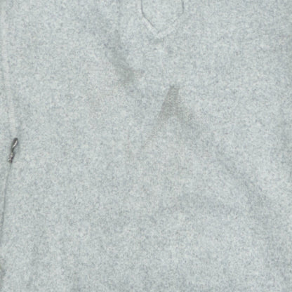 The North Face Womens Grey Button Pullover Hoodie M Fleece Lined