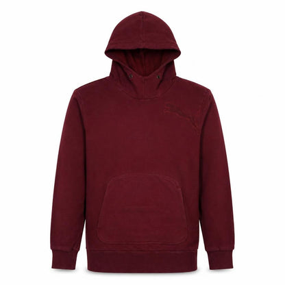 Puma Men's Red Pullover Hoodie Small High Neck Fleece Sweatshirt