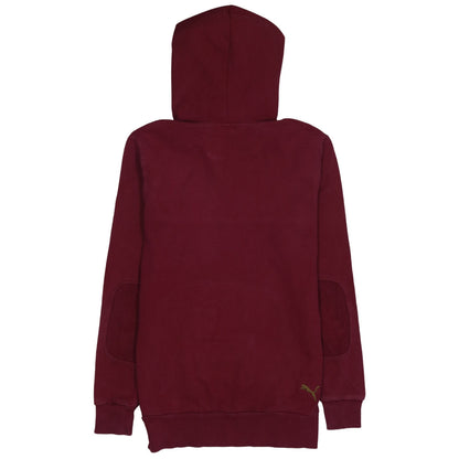 Puma Men's Red Pullover Hoodie Small High Neck Fleece Sweatshirt