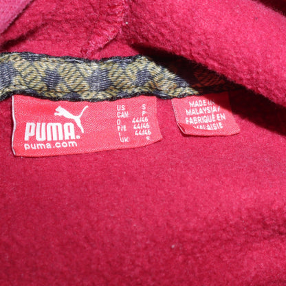Puma Men's Red Pullover Hoodie Small High Neck Fleece Sweatshirt